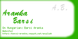 aranka barsi business card